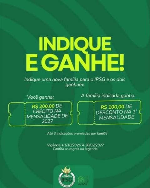 Cartaz da campanha Indique e Ganhe